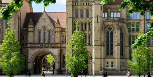 Entrada de la Universidad de Mánchester